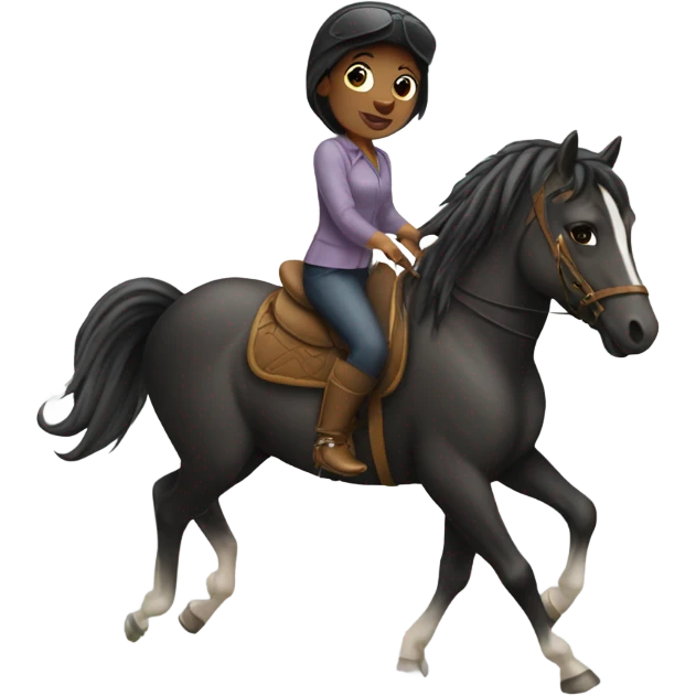 Girl ride hourse  emoji