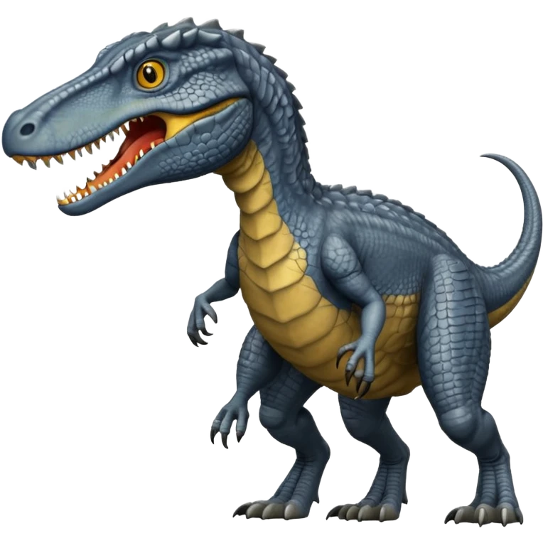 realistic dark gray baryonyx emoji