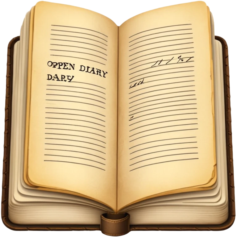 a open diary that looks kinda old emoji