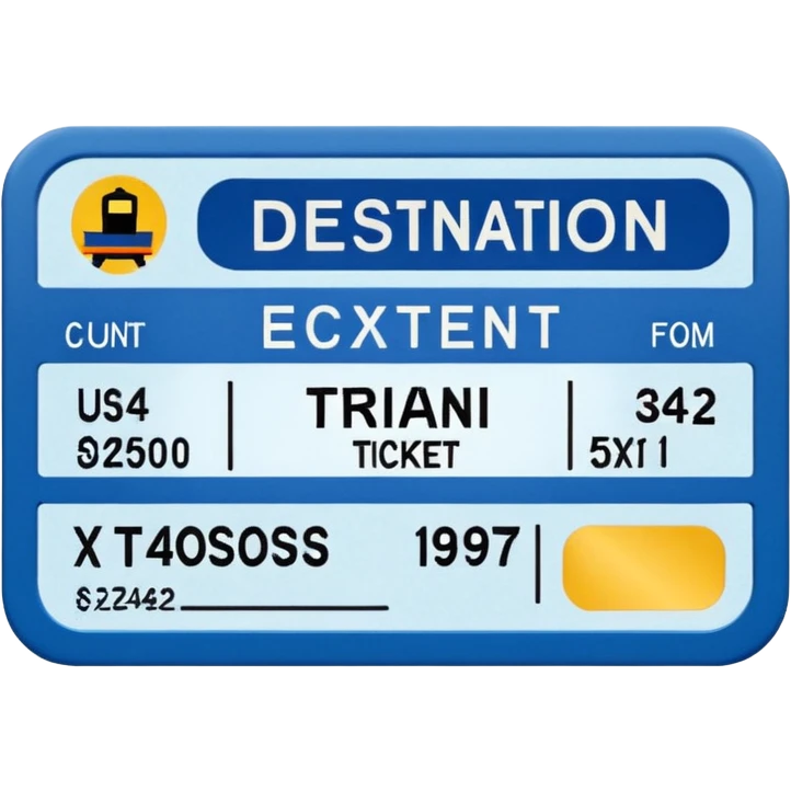 train ticket emoji