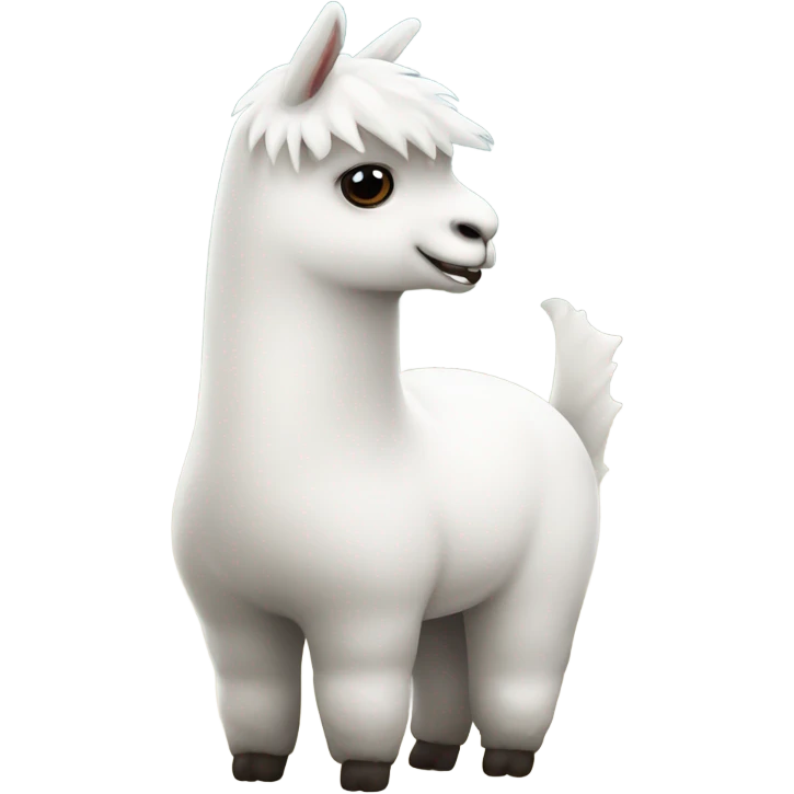 Alpaca with a shark fin  emoji