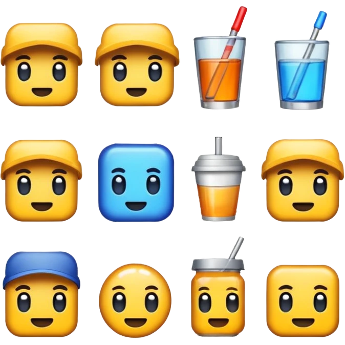 Pixeled style emoji
