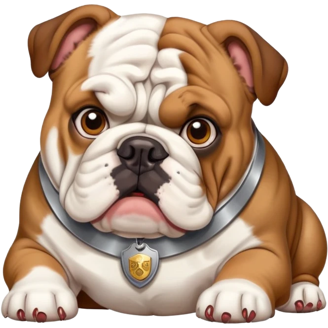 english bulldog with a security badge emoji