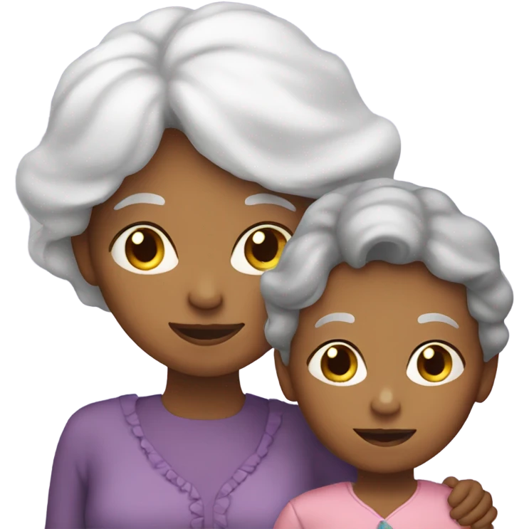 Grandmother with a girl emoji