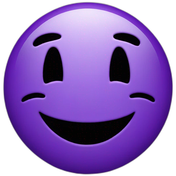 dark purple smiley face emoji