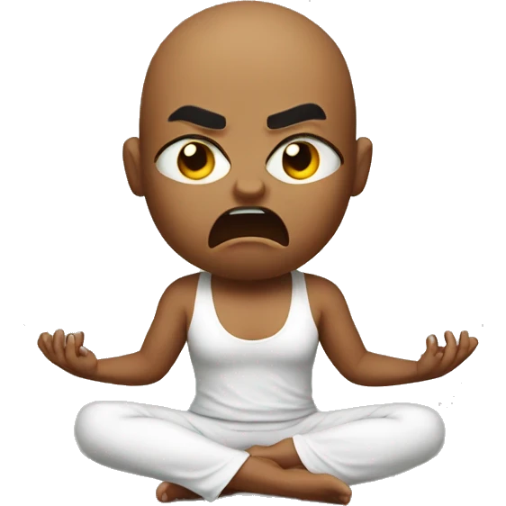 Angry yoga emoji
