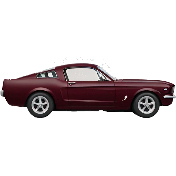 mustang car wine red emoji