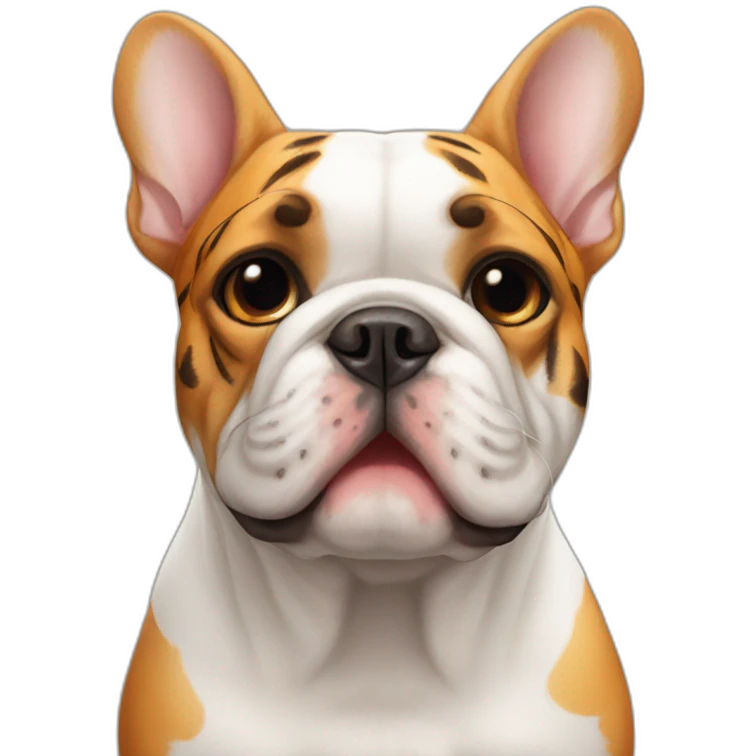 French bulldog tiger emoji