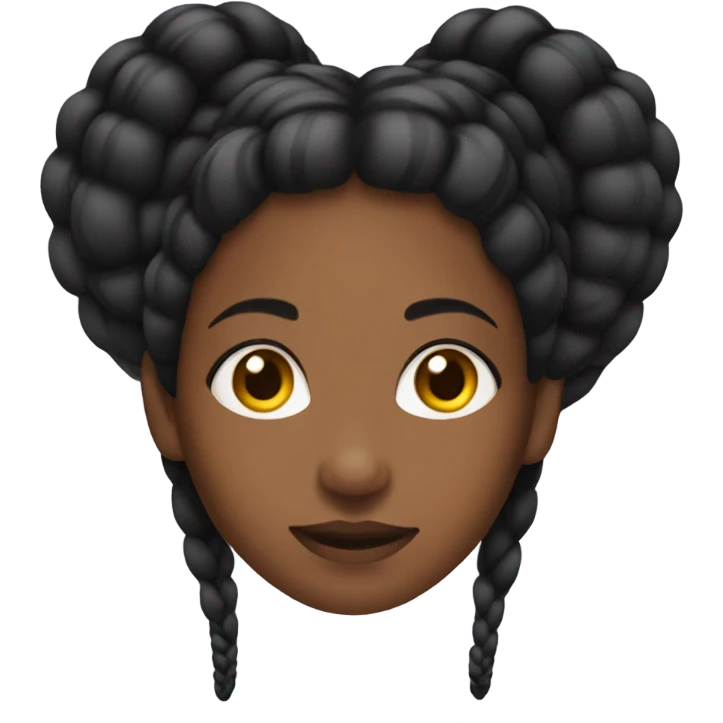 Black Women with jumbo braids  emoji