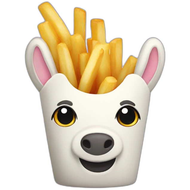 french fries unicorn emoji