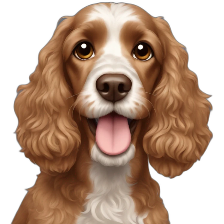 brown cocker spaniel poodle mix emoji