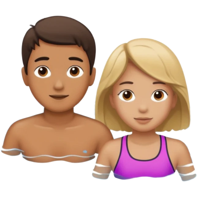 Swimming boy, swimming girl emoji