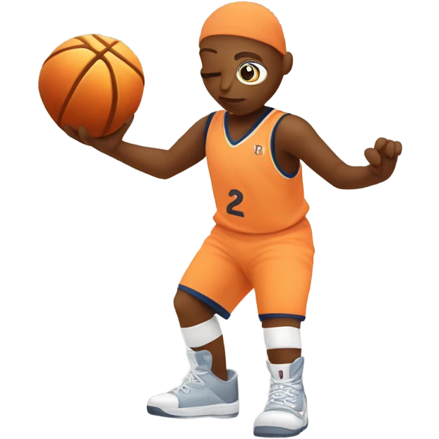 Multiple Humanoid peaches playing basketball  emoji