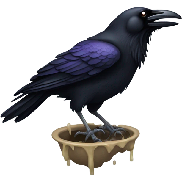 Raven puking emoji
