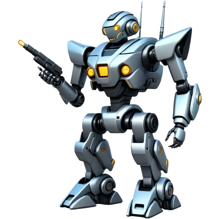 Futuristic technological modern cyberpunk mecha robot emoji