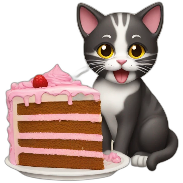 CAT-EATING-CAKE emoji