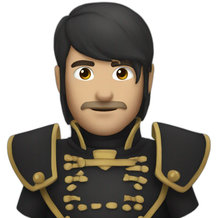 Chevalier noir emoji