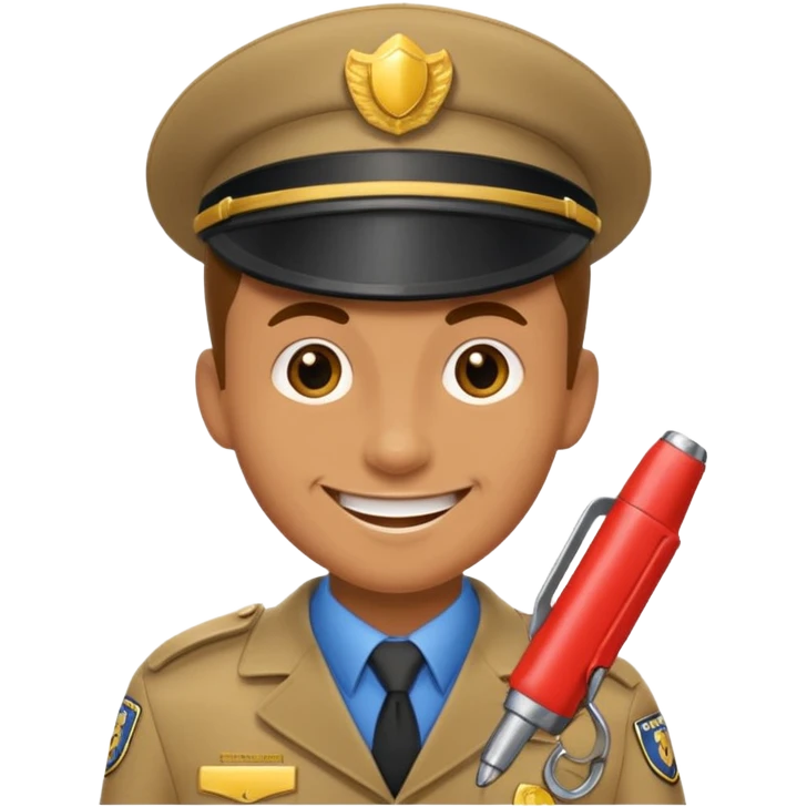 ticket inspector with puncher emoji