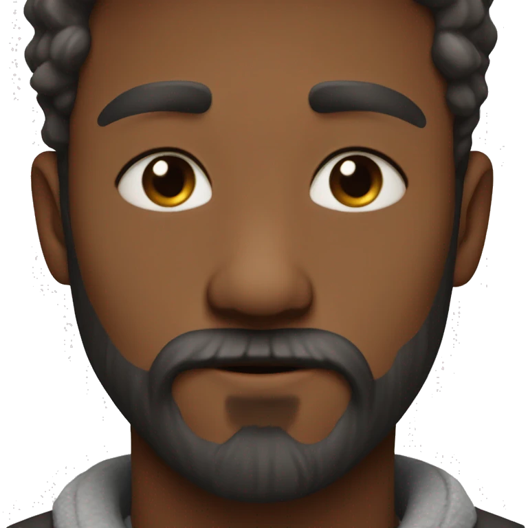 Pout with puppy eyes human with beard emoji