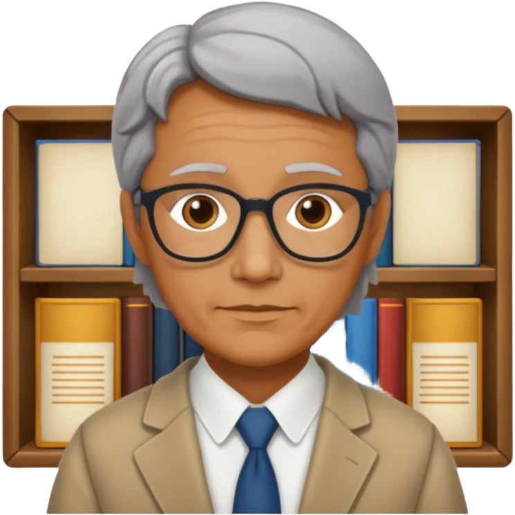 middle aged, The wise librarian emoji