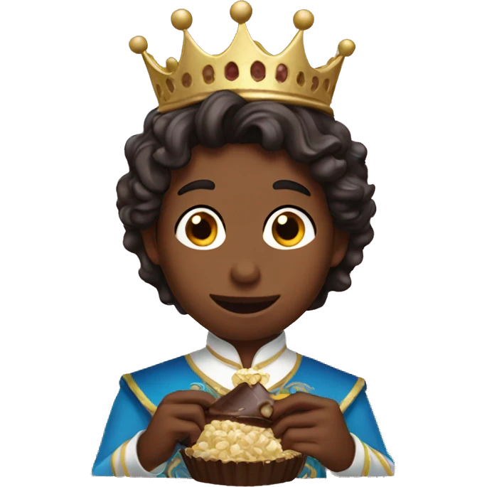 princes eating chocolate emoji