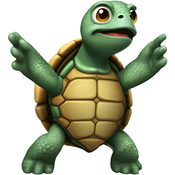 A turtle flipping me off emoji