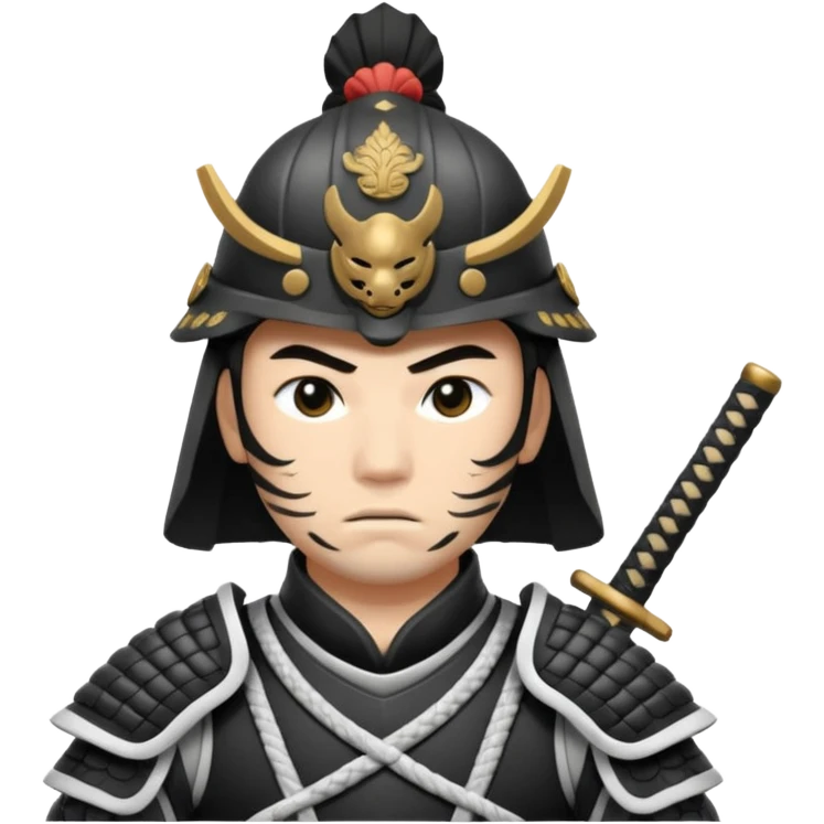 I want a black and white samurai. It is for an icon. emoji