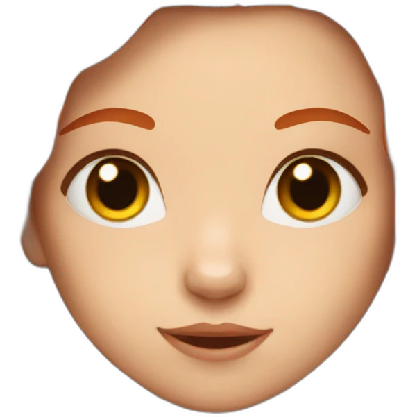 Girl with red hair and mixed black-orange cat emoji
