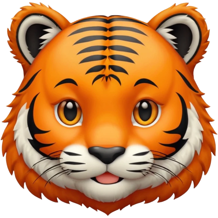 tiger head cute, smiling emoji