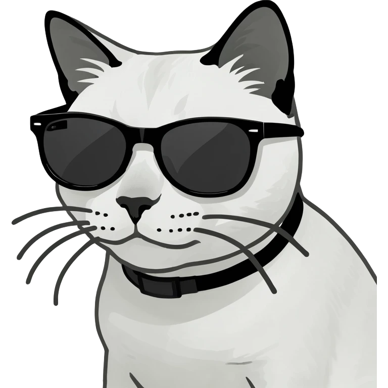 Cat with sunglasses emoji