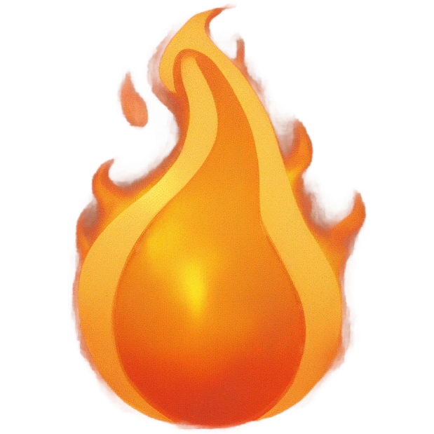 Flaming number 20 emoji