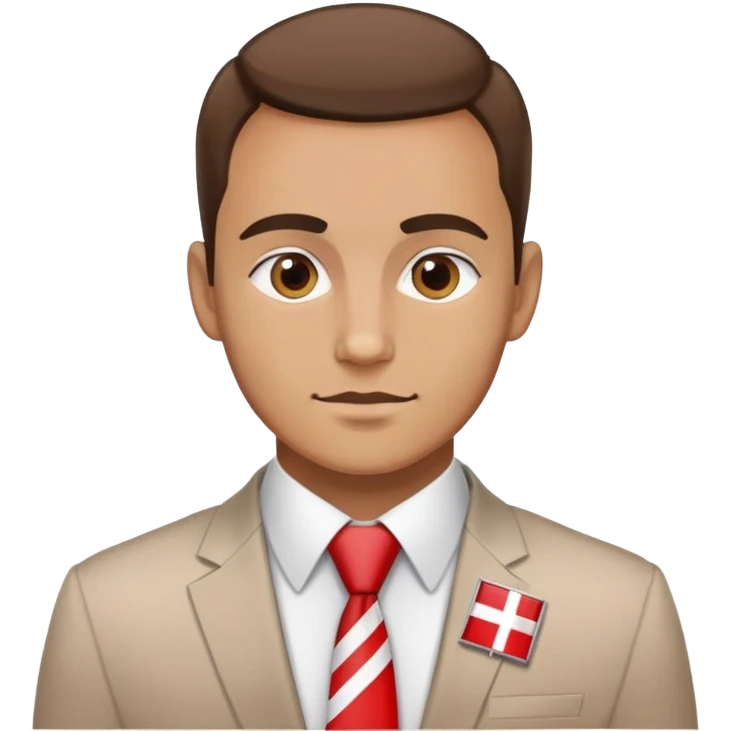 man tie with polish flag emoji