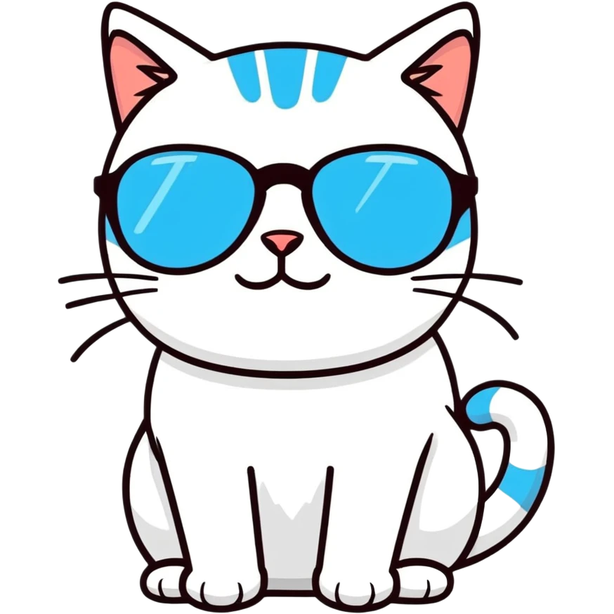 Cat with sunglasses emoji