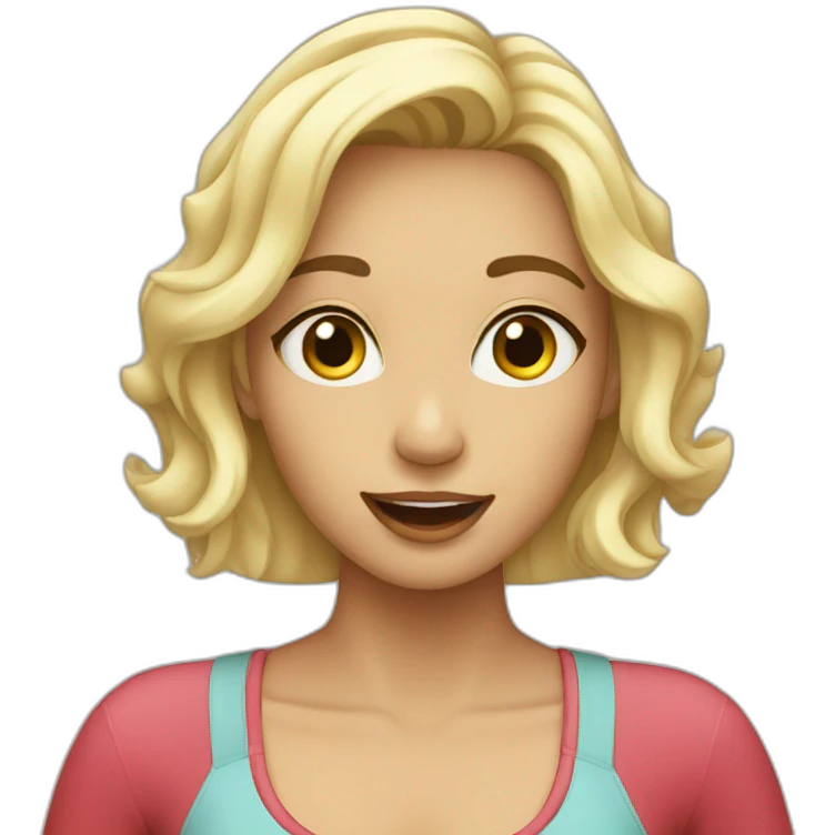 pretty girl singing emoji