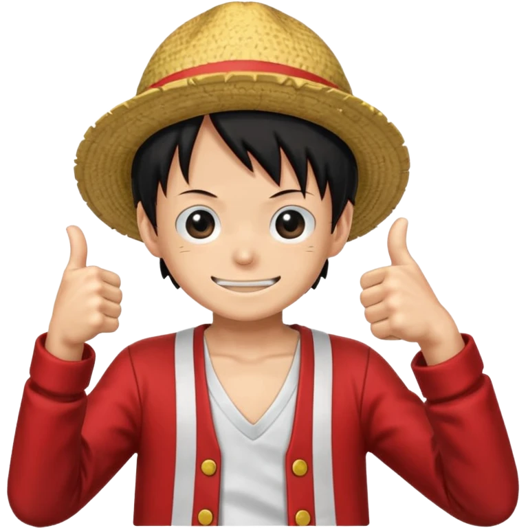 luffy giving a thumbs up in anime style emoji