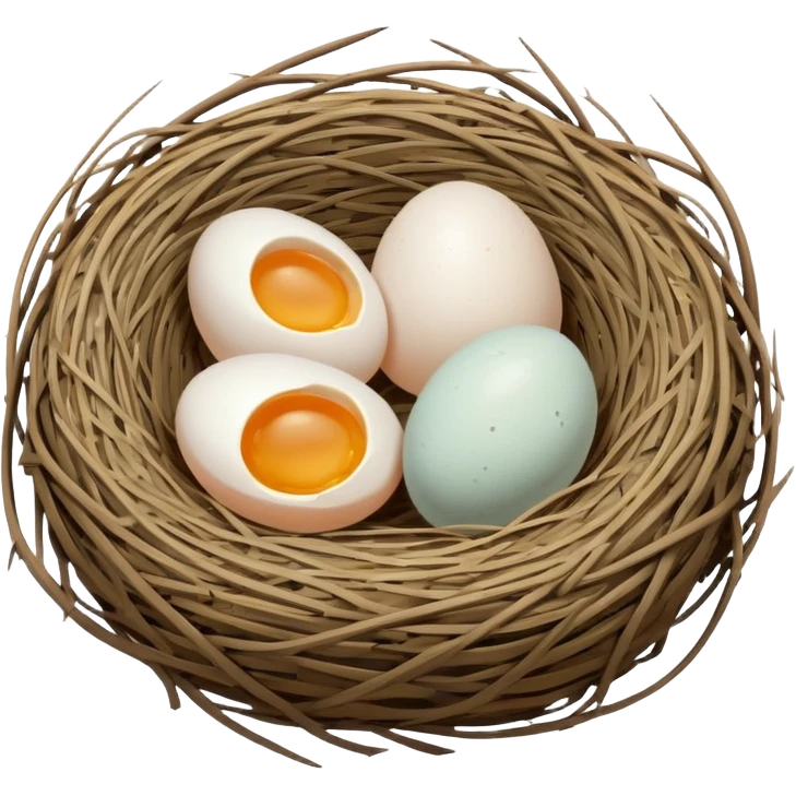 Nest with eggs  emoji
