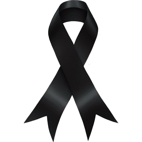 black memorial ribbon emoji