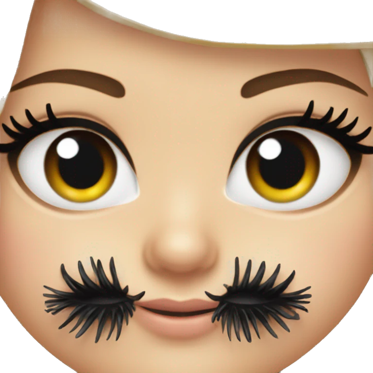 Long eyelashes on a girl wearing mascara emoji