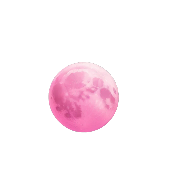 Pink color moon  emoji