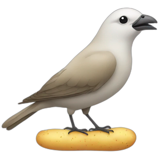 bird eatin a potato emoji