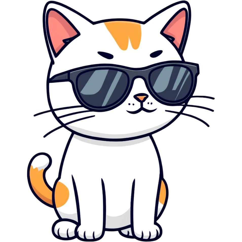 Cat with sunglasses emoji