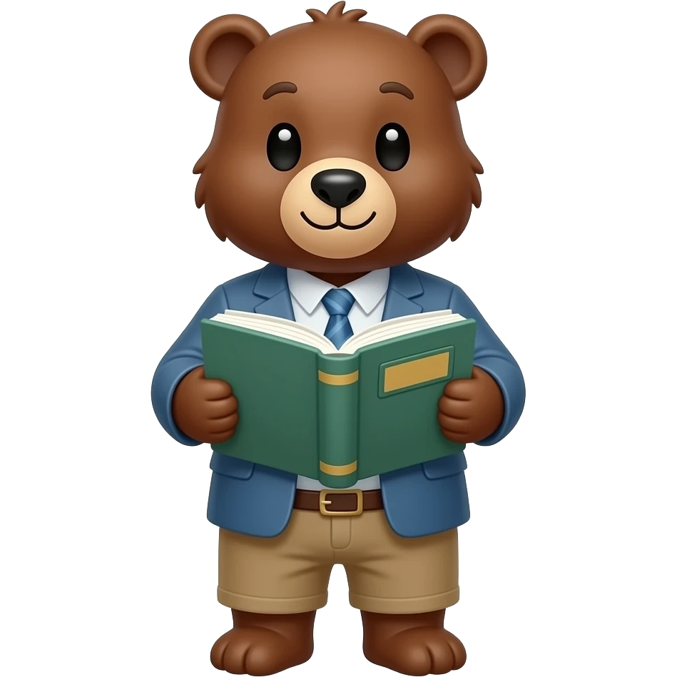Book Bear emoji