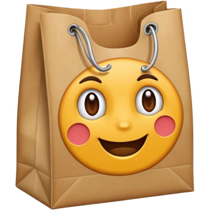 sac kraft marron ouvert  emoji