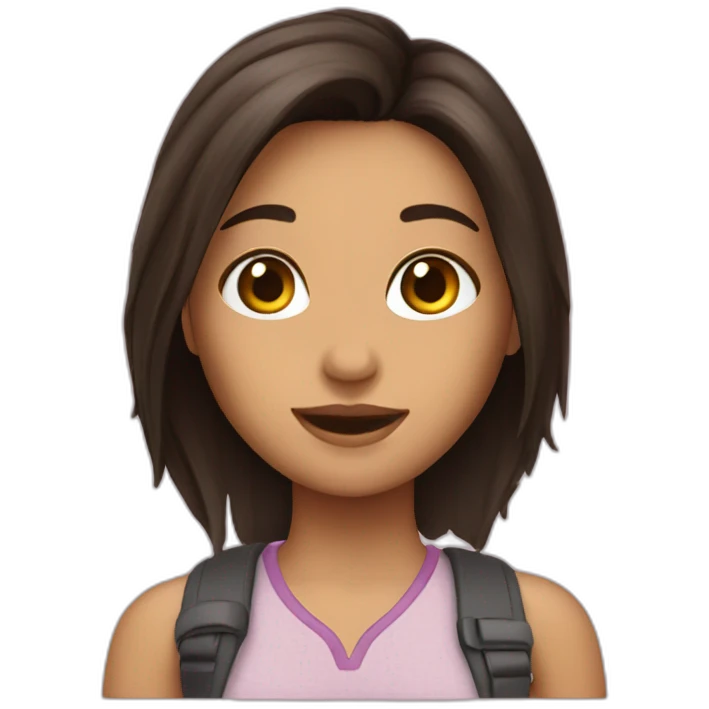 brunette girl's passport emoji