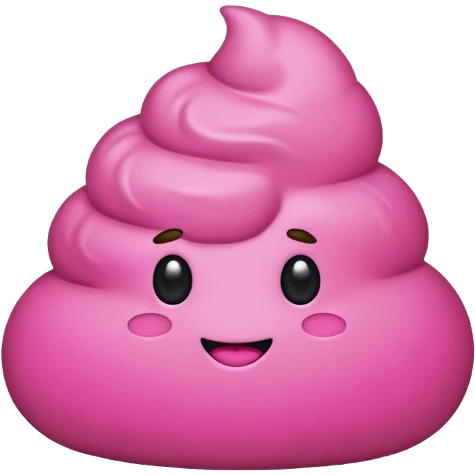 Pink fancy Poop emoji