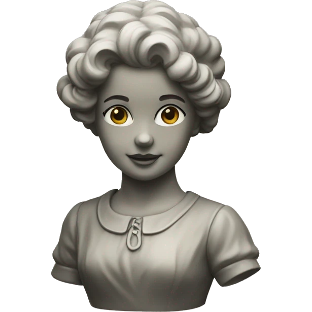 vintage girl statue emoji
