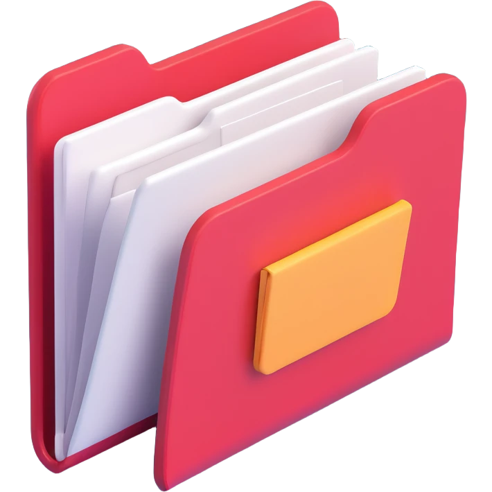 folder icon, 3D style emoji