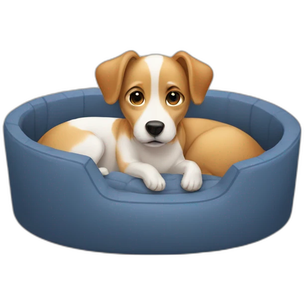 Dog in a dog bed  emoji