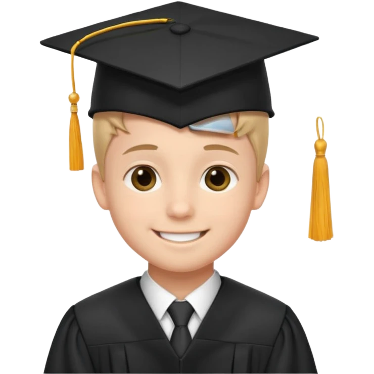 boy in graduation suit emoji