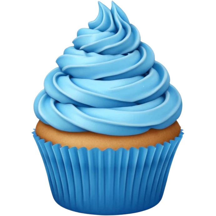 Cupcake with blue icing emoji